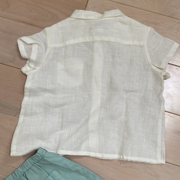Bonpoint boys white linen dress shirt & cotton pants - Picture 16 of 16